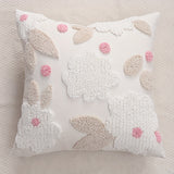 Floral Embroided Cushion Cover