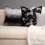 Black and White Leopard Print Cushion Cover