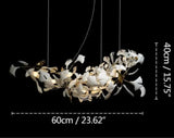 Luxury Ceramic Ginkgo Leaf Chandelier