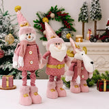 Pink Santa Claus, Snowman & Reindeer