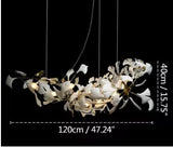 Luxury Ceramic Ginkgo Leaf Chandelier