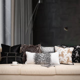 Black and White Leopard Print Cushion Cover