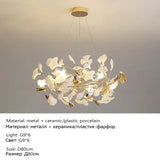 Luxury Ceramic Ginkgo Leaf Chandelier