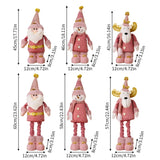 Pink Santa Claus, Snowman & Reindeer