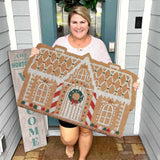 Christmas Gingerbread House Door Mat