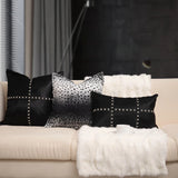 Black and White Leopard Print Cushion Cover