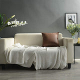 Faux Leather Throw Pillow Covers 18x18 Inch Pack of 2