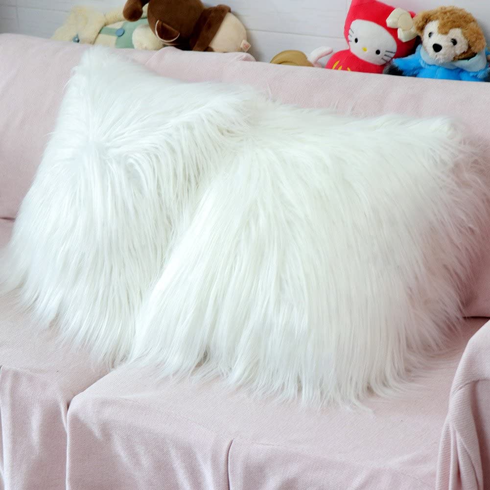 Faux Merino Style Decorative Pillows Set of 2 – Basic Outline
