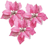 Poinsettia Christmas Ornaments