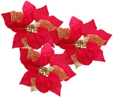 Poinsettia Christmas Ornaments