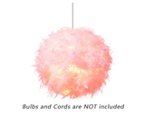 Feather Lamp Shade Pink