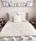 Monochrome Collection Chunky Knit Blanket 50"x60"