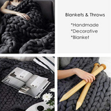 Monochrome Collection Chunky Knit Blanket 50"x60"