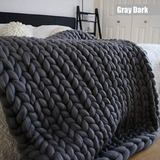 Monochrome Collection Chunky Knit Blanket 50"x60"