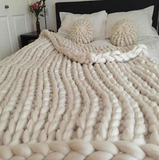 Monochrome Collection Chunky Knit Blanket 50"x60"