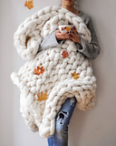 Monochrome Collection Chunky Knit Blanket 50"x60"