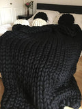 Monochrome Collection Chunky Knit Blanket 50"x60"