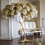 Ostrich Feather Floor Lamp