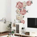 Pink Peony Flower Wall Stickers