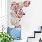 Pink Peony Flower Wall Stickers