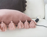 Knitted Tassel Cushion Cover