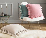 Knitted Tassel Cushion Cover