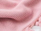Knitted Tassel Cushion Cover