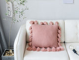 Knitted Tassel Cushion Cover