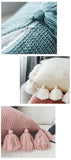 Knitted Tassel Cushion Cover