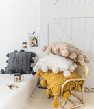 Decorative Pompom Cushion Cover