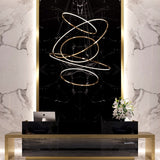 Gold Round Shape Drop Ceiling Chandeliers