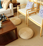 Round Straw Tatami Cushion