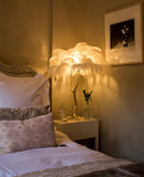 Standing Tree Feather Table Lamp