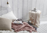 Throw Blanket with Pompom