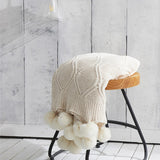 Throw Blanket with Pompom