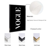 Vogue Fashion Black and White Poster