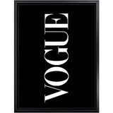 Vogue Fashion Black and White Poster