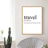 Travel Definition Poster
