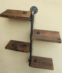 Rustic Pipe Wooden Shelf