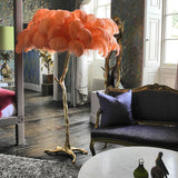 Ostrich Feather Floor Lamp