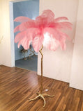 Ostrich Feather Floor Lamp