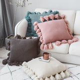 Knitted Tassel Cushion Cover