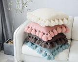 Knitted Tassel Cushion Cover
