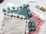 Knitted Tassel Cushion Cover