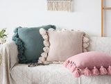 Knitted Tassel Cushion Cover