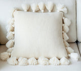 Knitted Tassel Cushion Cover
