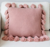 Knitted Tassel Cushion Cover