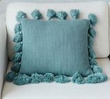 Knitted Tassel Cushion Cover