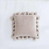 Knitted Tassel Cushion Cover