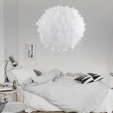 Feather Lamp Droplight Pendant White